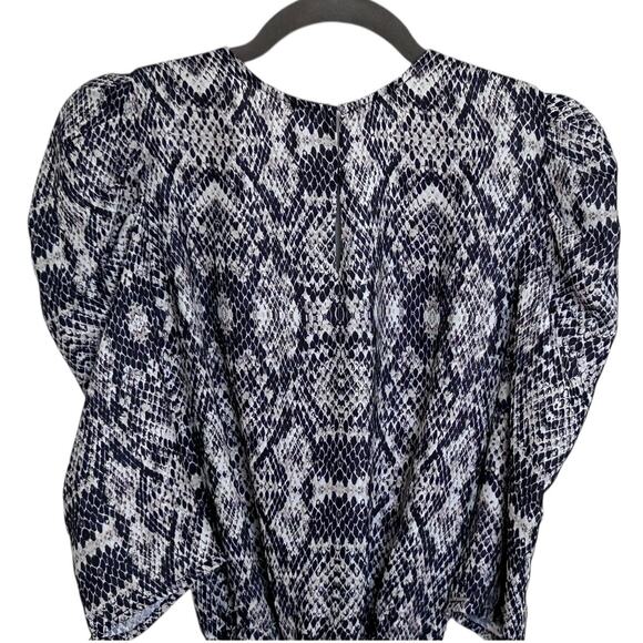 AMANDA UPRICHARD Snakeskin Annika Puff‎ Sleeve Romper-Size P/XS - Picture 7 of 9